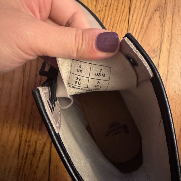 Dr Marten beige Lace-Up Ankle Boots - Picture 4 of 4